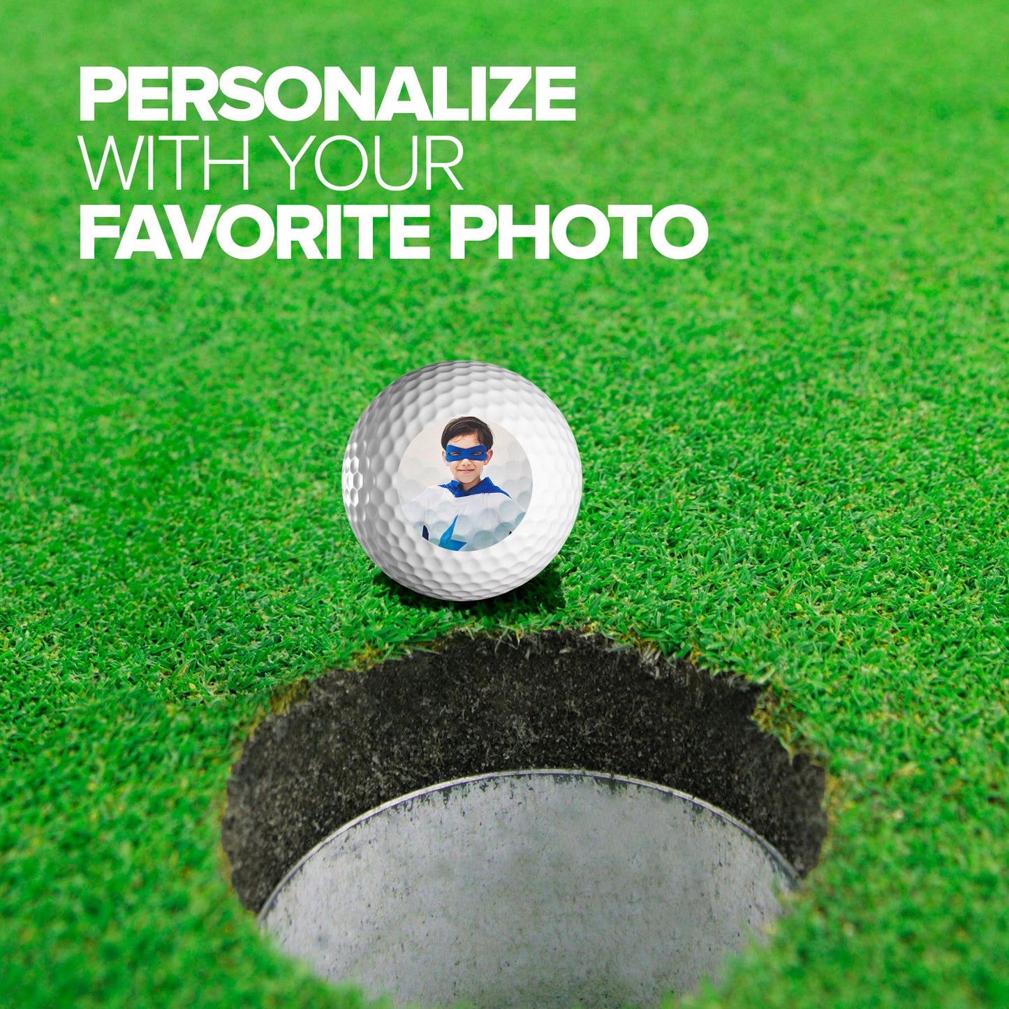 Add Your Photo Golf Balls (Circle Photo)
