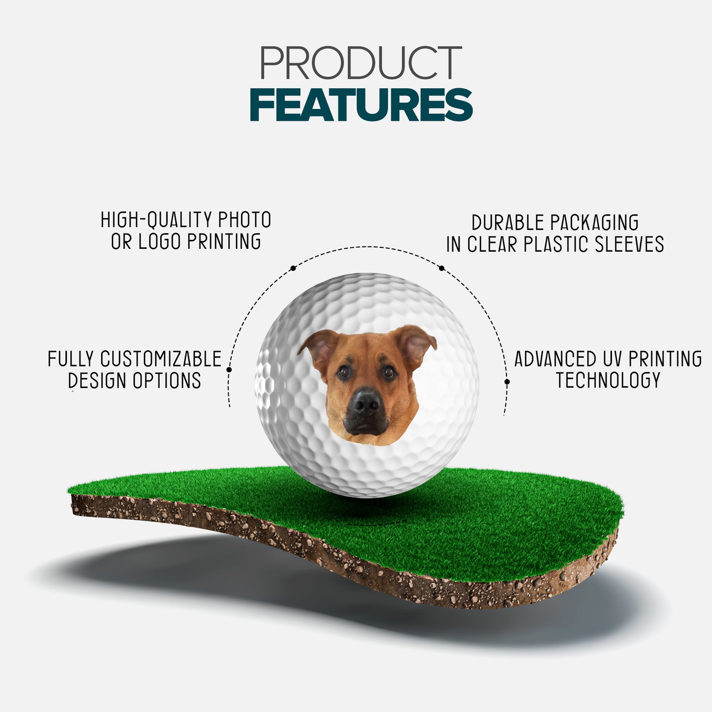 Custom Golf Balls, Dog Face Golf Balls, Personalized Golf Ball, Dad Golf Ball, Custom Dog Gift, Dog Mom Golf, Best Dog Dad, Golf Gift