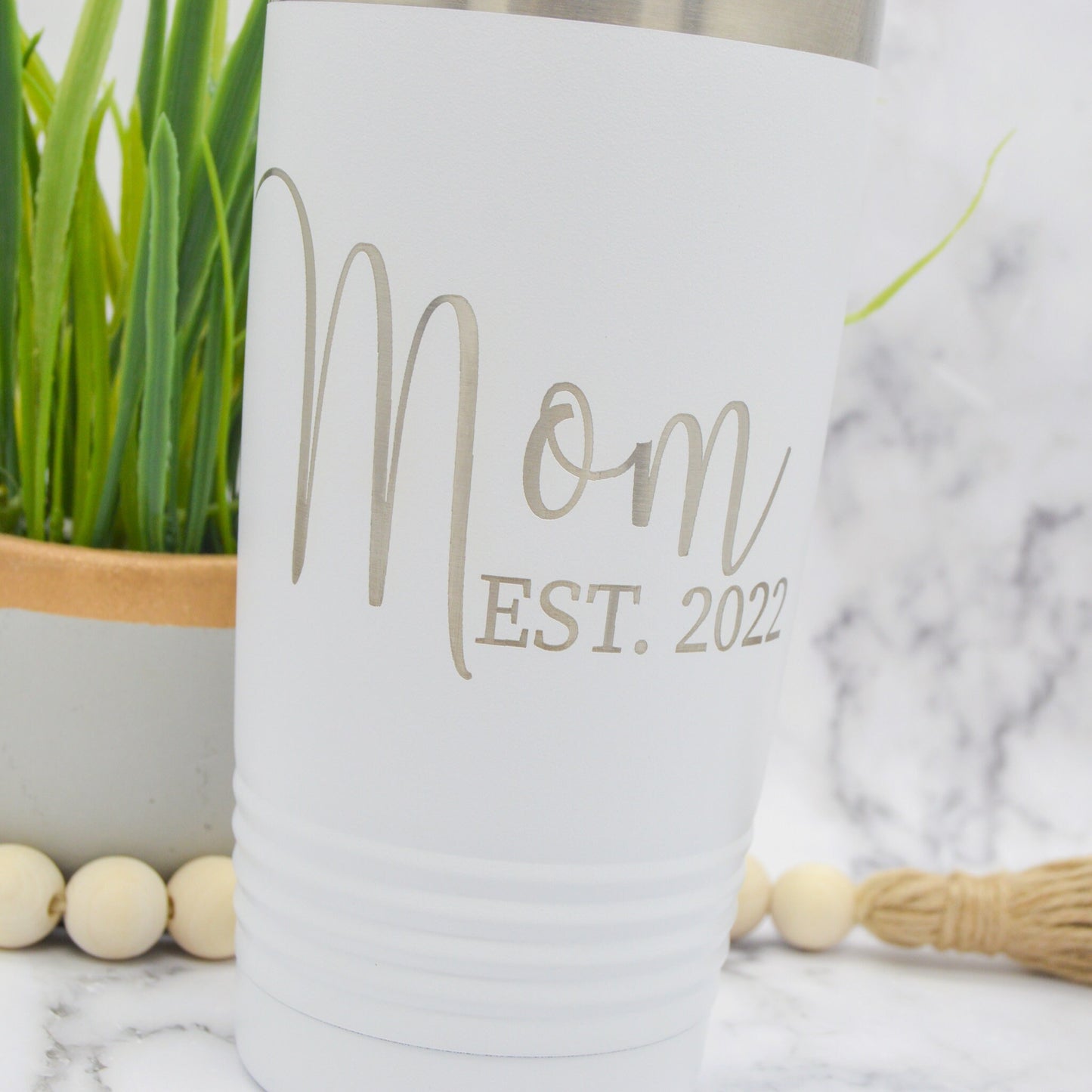 Mom Est Tumbler, Mom Tumbler, New Mom Gifts, Mom Established, Mom Appreciation, Gift For Mom, Engraved Tumbler, Grandma Gift, Mother’s Day