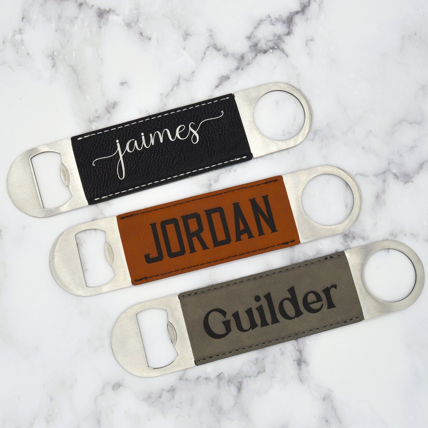 Custom Bottle Opener, Personalized Bottle Opener, Groomsmen Gift, Gift For Him, Beer Opener engraved, Wedding Gift, Leather Bottle Opener