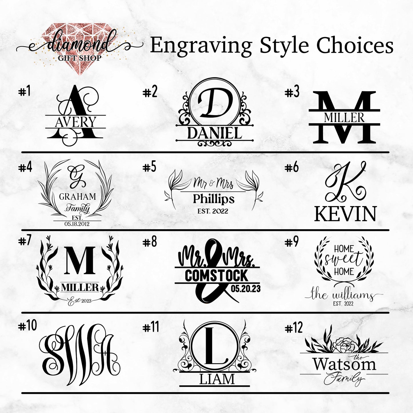 Monogram Slate Coasters