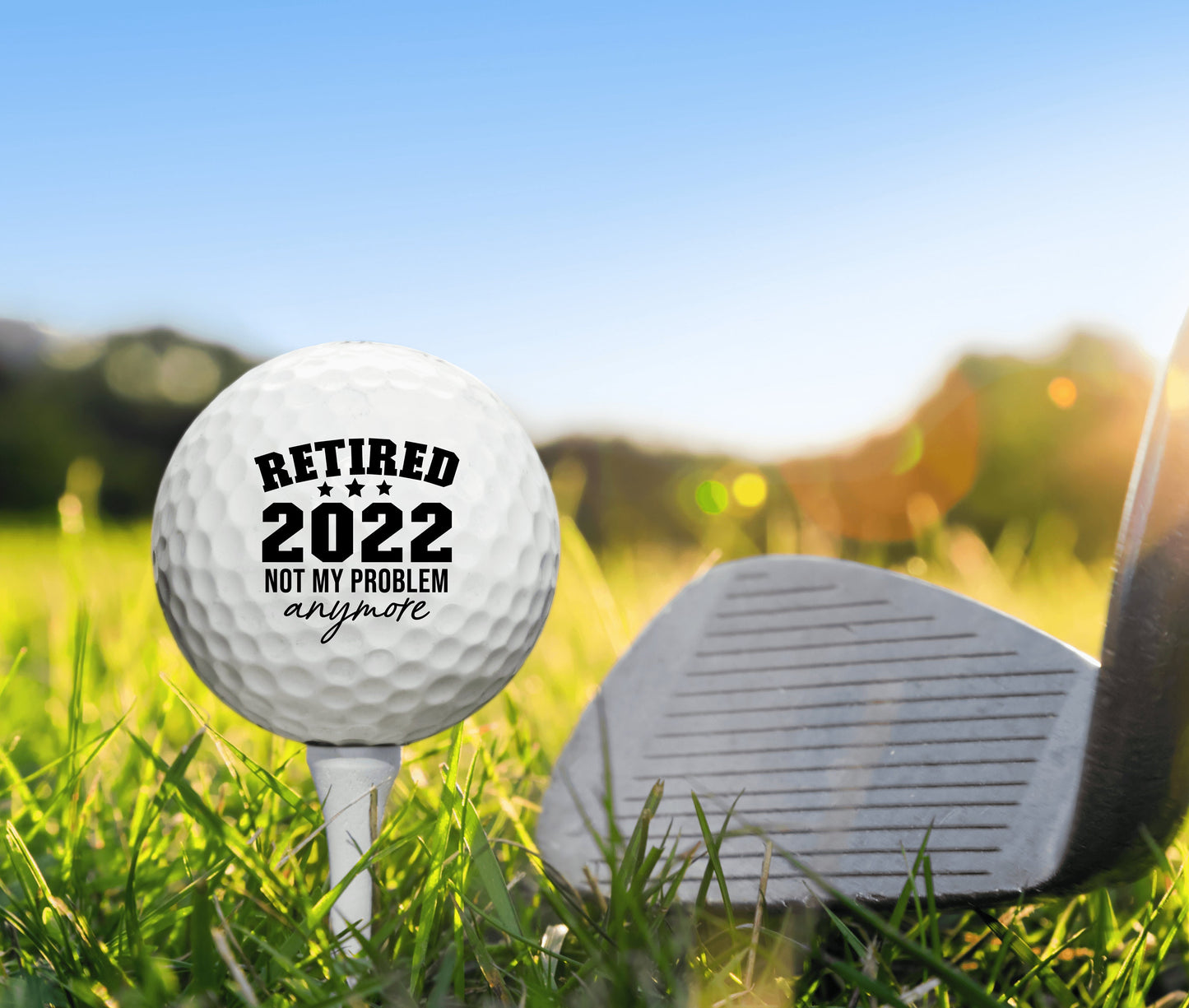 Retirement Golf Ball, Retired Gift, Retirement Gift For Men, Custom Golf Balls, Retiree Gift, Golf Gift, Gift For Dad, Retirement Party #0029