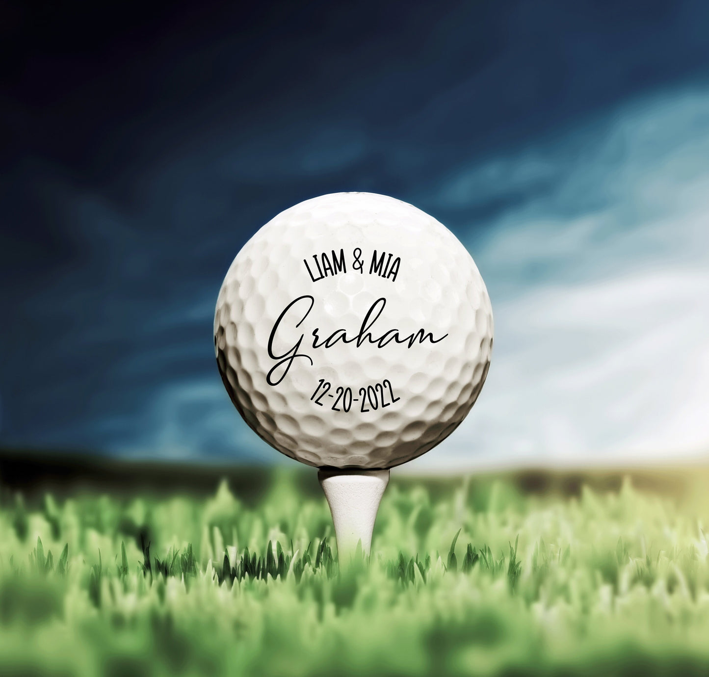 Personalized Wedding Golf Ball, Custom Golf Balls, Wedding Favors, Golf Gift, Golf Ball Groomsman, Wedding Guest Gift, Wedding Party Gift #0034