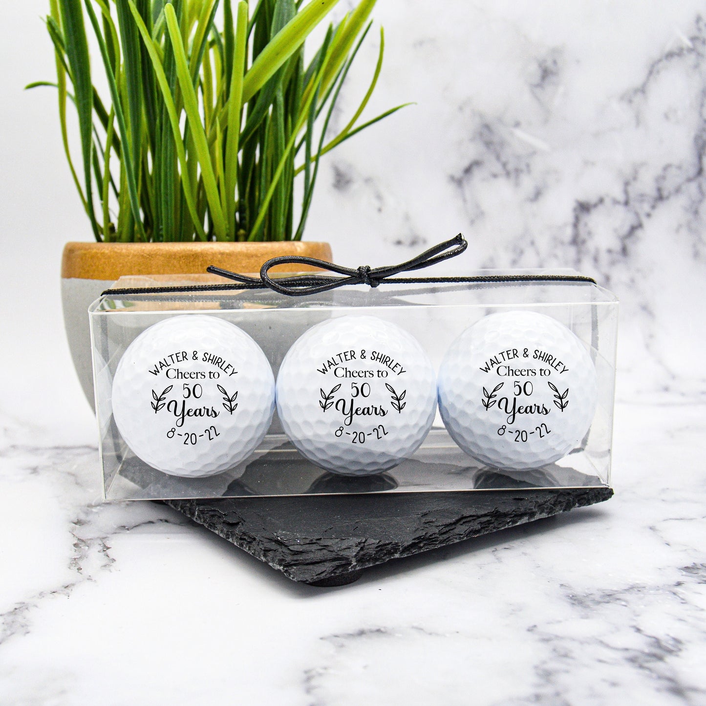 Custom Golf Balls, 50 Years Anniversary, Personalized Gift, Anniversary Gift, 50th anniversary, Parents Anniversary, Wedding Anniversary #0061