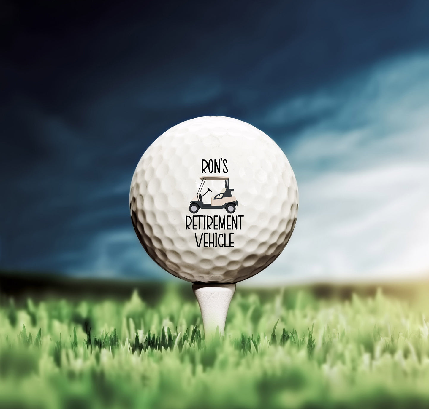 Retirement Golf Ball, My Retirement Vehicle, Retirement Gift For Men, Custom Golf Balls, Retiree Gift, Retirement Party, Gift For Dad #0068