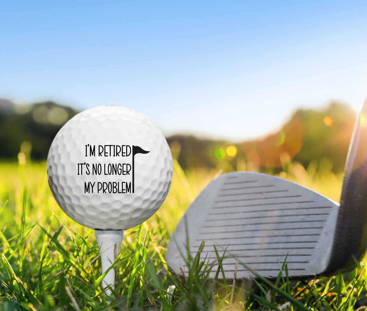 Retirement Golf Ball, Retiree Gift, Retirement Gift For Men, Custom Golf Balls, Retirement Party, Golf Gift, Gift For Dad, Fathers Day Golf #0067