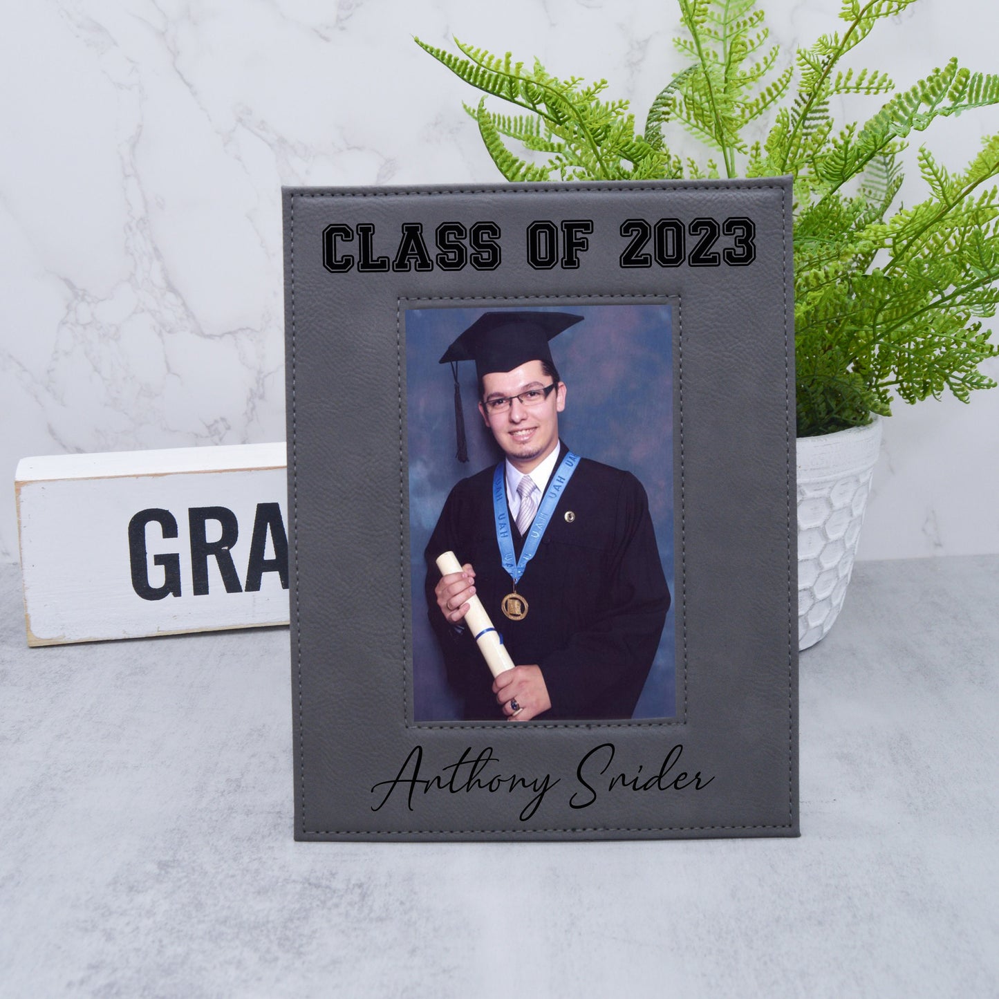 Graduation Picture Frame, Graduation Gifts, High School Graduation, 4x6 Frame, Gift for Graduate, Personalized Frame, Graduation Decor, Grad