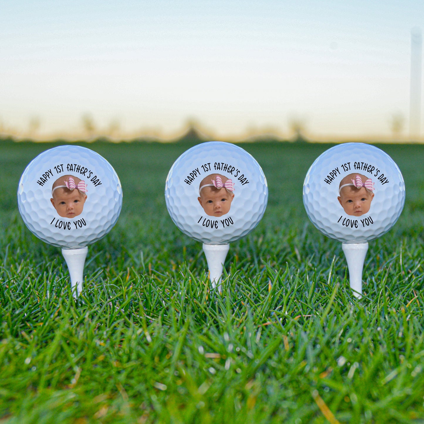 Custom Golf Balls, Dad Golf Ball, First Fathers Day Golf Balls, Fathers Day Gifts, Best Dad By Par, New Dad Gift, Golf Gift, Gift for Father #0075