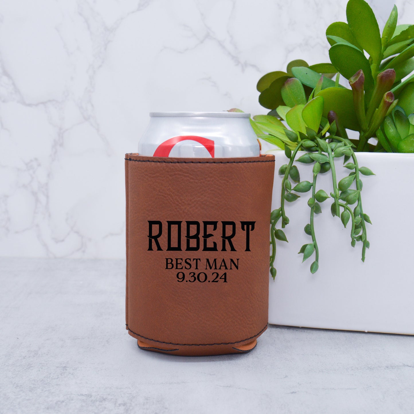 Father of the Bride Gift, Custom Can Cooler, Groomsmen Can Cooler Holder, Can Holder, Engraved Can Cooler,Groomsmen Gift,Father of the Groom