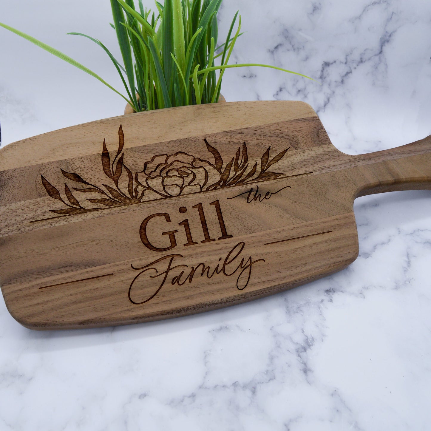 Floral Cutting Board | Personalized Engraved Cutting Board