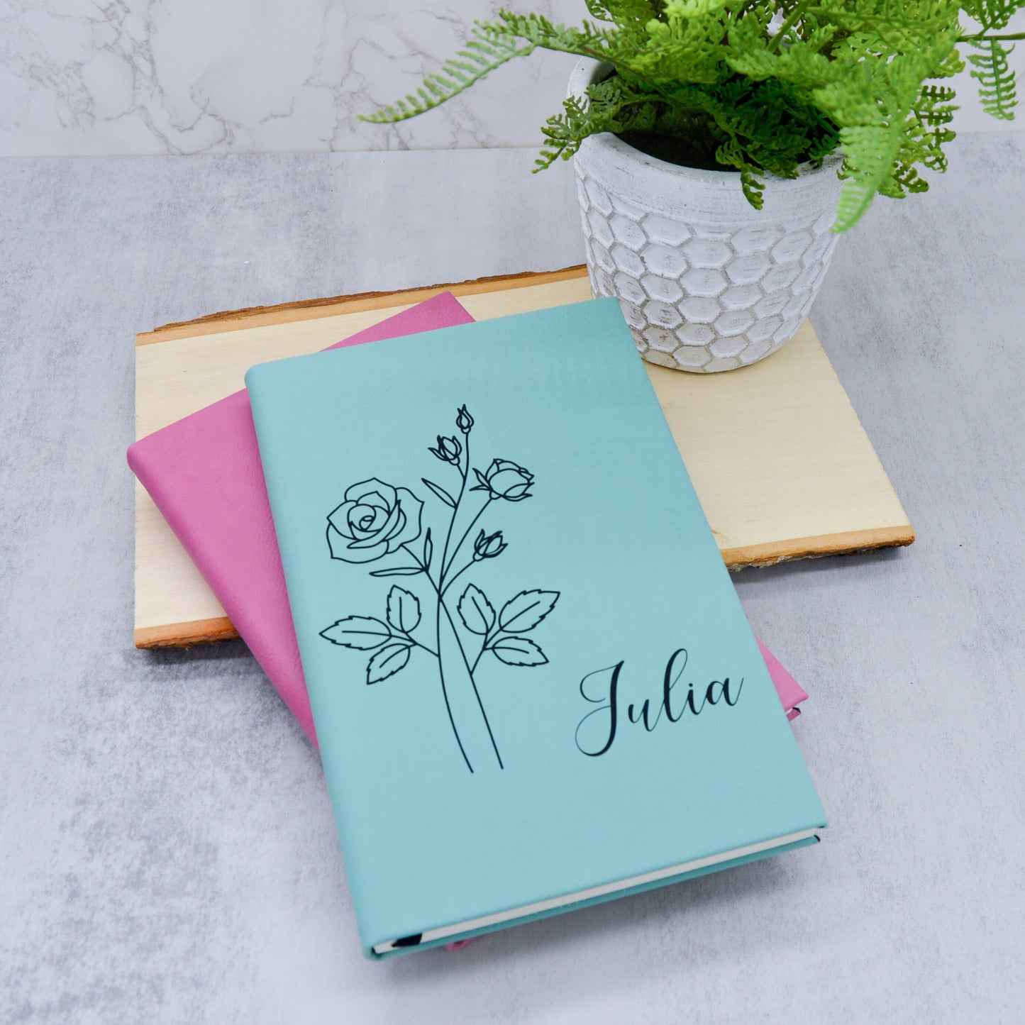 Birth Flower Journal, Dream Journal, Birth Flower Gift, Personalized Journal, Personalized Gift, Gratitude Journal, Prayer Journal, Her Gift
