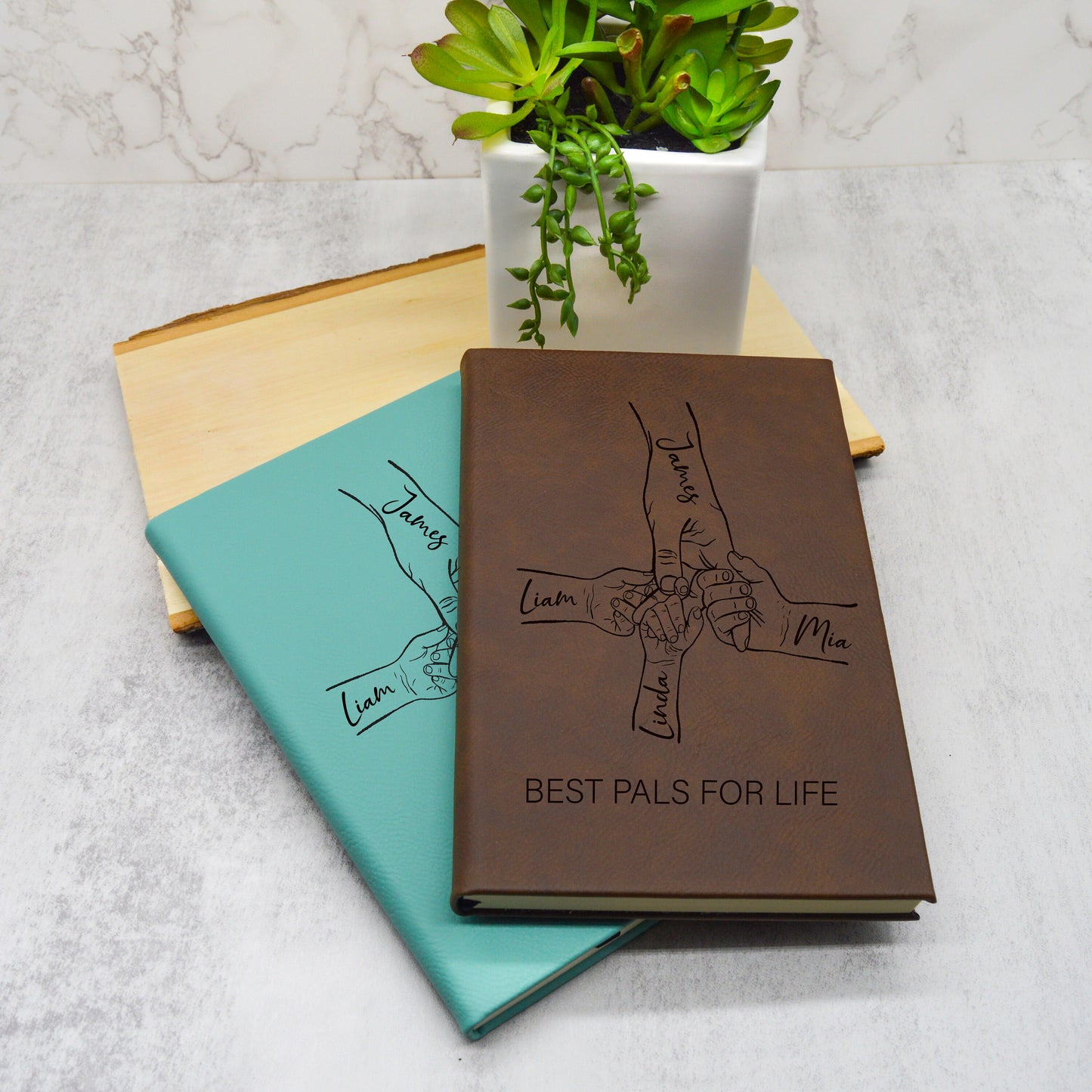Family Holding Hands Journal, Personalized Family Hands, Custom Family Portrait, Birthday Gift, Custom Journal, Christmas Gift, Dad Gift