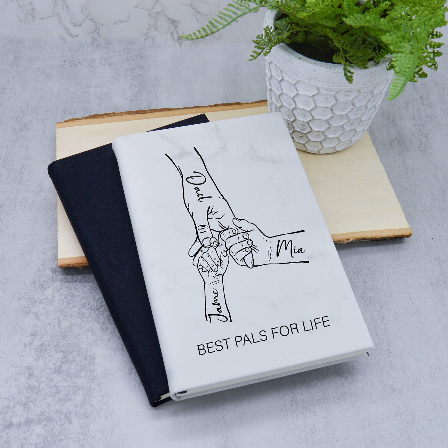 Family Holding Hands Journal, Personalized Family Hands, Custom Family Portrait, Birthday Gift, Custom Journal, Christmas Gift, Dad Gift