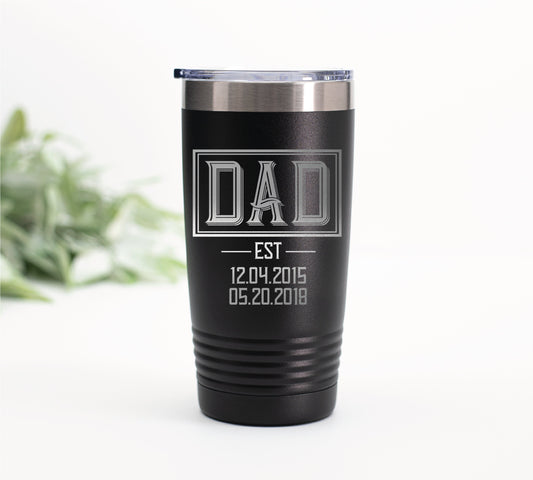Dad Est Tumbler, Dad Established, New Dad Gift, Dad Announcement, Gift For New Dad, Dad To Be, Gift For Dad, Father Gift, Fathers Day Gift