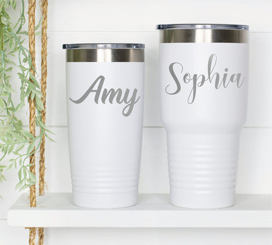 Personalized Tumbler, Name Tumbler, Engraved Tumbler, Girl's Trip Tumbler, Custom Tumbler, Custom Name Tumbler, Custom Travel Mug, Monogram