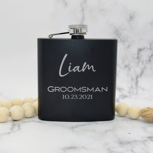 Personalized Groomsman Flasks | Groomsman Gift | Flask For Groomsmen | Engraved Flask | Wedding Flask | Personalized Flask | Flask For Men