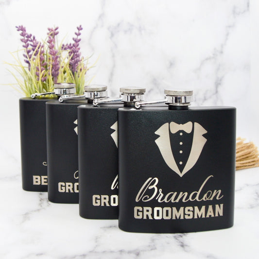 Best Man Hip Flask, Personalized Groomsman Flasks, Groomsman Gift, Flask For Groomsmen, Engraved Flask, Wedding Flask, Groomsmen Gifts