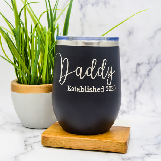 New Parent Gift, Dad Tumbler, New Dad Gift, New Mom Gift, Mom and Dad Tumblers, Mom Est Tumbler, Mom Established, Dad Announcement, Dad Gift
