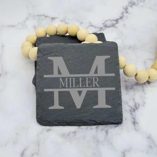 Monogram Slate Coasters