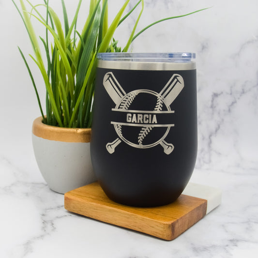 Baseball Tumbler, Personalized Baseball Wine Tumbler, Softball Tumbler, Baseball Dad Tumbler, Baseball Coach Gift, Baseball Player Gift