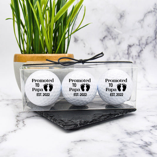 Dad Golf Ball, Promoted to Papa Gift, Custom Golf Balls, New Dad Gift, Golf Gift, Dad Announcement, New Parents Gift, Gift For Golfer #0028