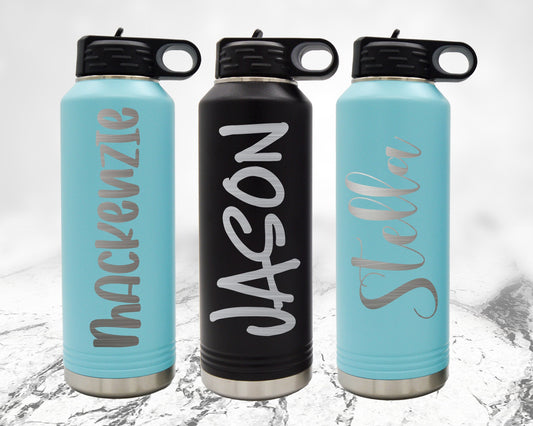 Personalized Water Bottle With Straw, Engraved Water Bottle, Name Water Bottle, Custom Water Bottle, Insulated Water Bottle, Gift For Her