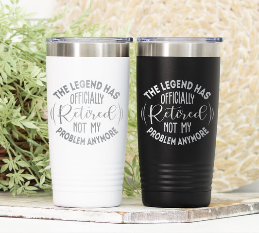 Retirement Tumbler, Retirement Gifts, Retiree Gift, Retirement Gift for Men, Retirement Party, Gift For Dad, Engraved Tumbler, Fathers Day