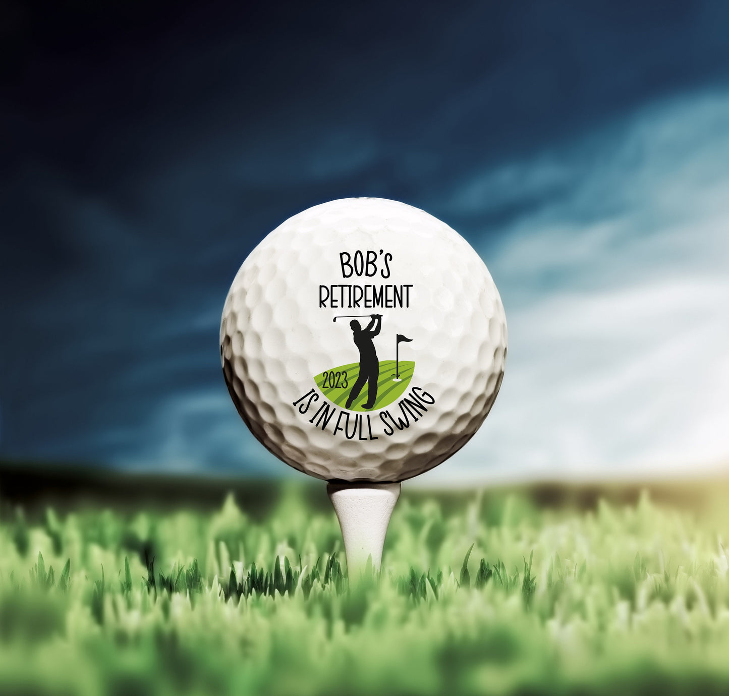 Retirement Golf Ball, Custom Golf Balls, Retiree Gift, Retirement Gift For Men, Golf Gift, Gift For Dad, Retirement Party, Retired Gift #0062