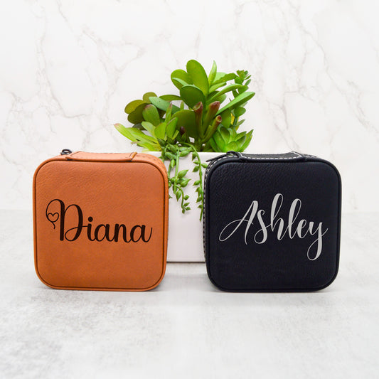 Personalized Jewelry Boxes, Bridesmaid Gift, Bridesmaid Jewelry Box, Personalized Gift for Women, Bridal Party Gift, Travel Jewelry Case