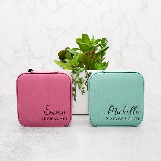 Bridesmaid Jewelry Box, Bridesmaid Gifts, Personalized Jewelry Box, Bridal Party Gifts, Birthday Gift for Her, Custom Jewelry Box,Bride Gift
