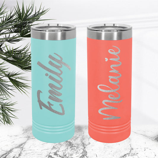 Personalized Tumbler, Insulated Tumbler, Engraved Cup, Custom Tumbler Cup, Tumbler with Straw, Bridesmaid Tumbler, Stainless Steel Cup