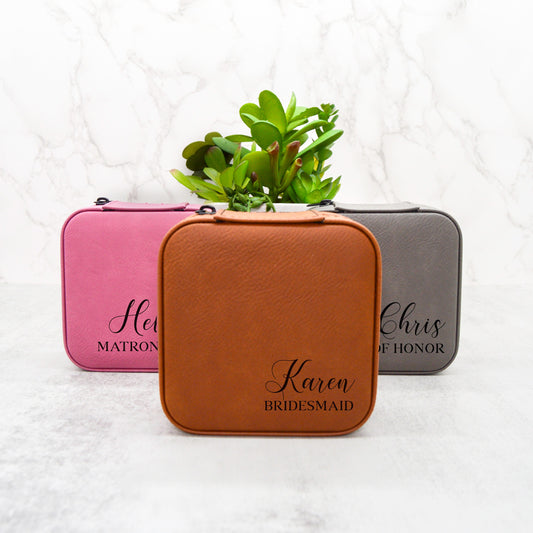 Personalized Jewelry Box, Bridesmaid Jewelry Box, Bridesmaid Gifts, Bridal Party Gifts,Maid Of Honor Gift, Custom Jewelry Box, Wedding Gift