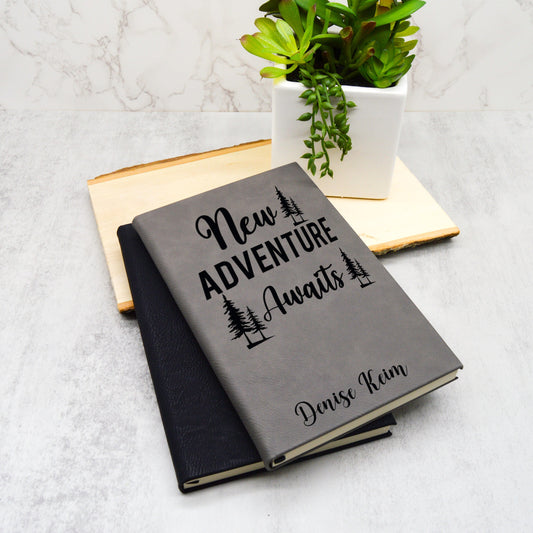 Camping Journal, Custom Journal, Travel Journal, Camper Notebook, Camper Gift, RV Gift, Leather Journal, Camping Gift, Personalized Journal