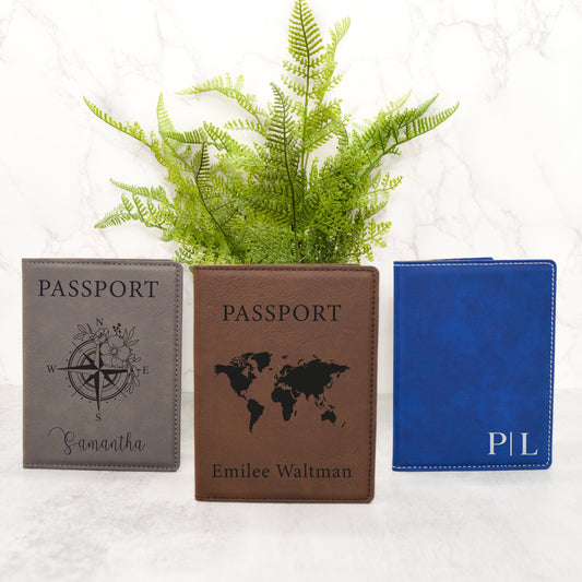 Personalized Passport Cover, Custom Passport Holder, Travel Gifts, Travel Wallet, Gift for Him, Customized Travel Wallet Passport, Honeymoon