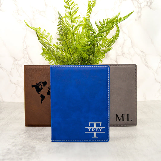 Engraved Passport Cover, Passport Case, Custom Passport Holder, Leather Passport Wallet, Travel Gifts, Travel Accessories, Traveler Gift