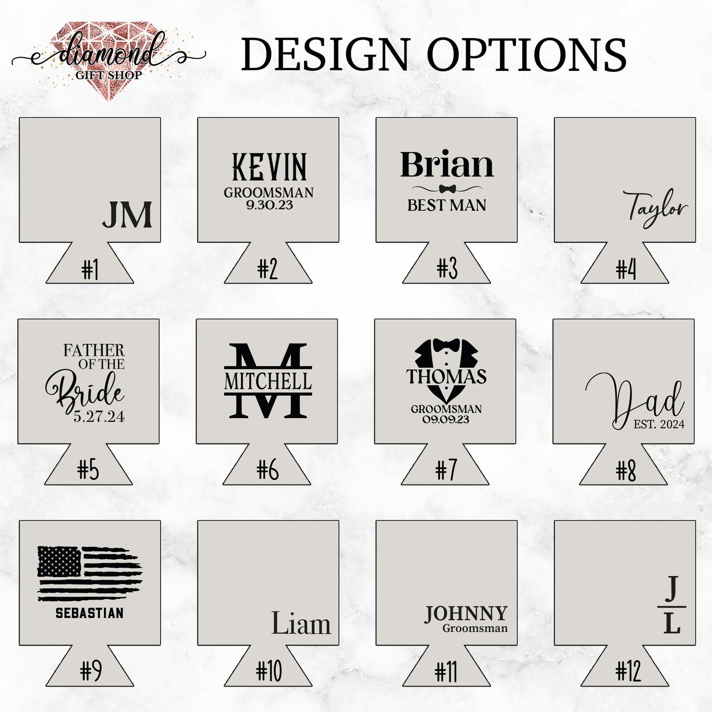 Father of the Bride Gift, Custom Can Cooler, Groomsmen Can Cooler Holder, Can Holder, Engraved Can Cooler,Groomsmen Gift,Father of the Groom