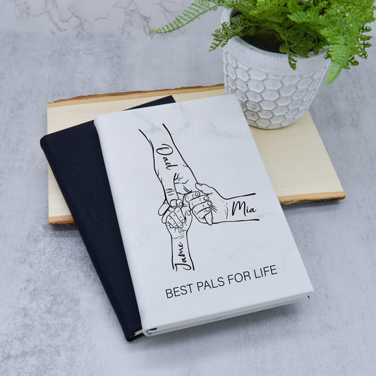 Custom Journal, Family Holding Hands Journal, Personalized Journal, Personalized Family Hands, Custom Family Portrait, Customized Journal