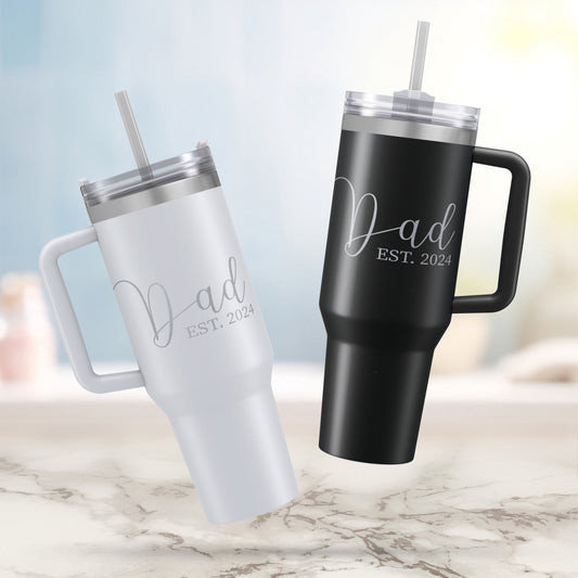 Dad Tumbler, New Dad Gift, Dad Announcement, Dad Gift From Daughter, Dad Gift From Son, Dad Cup, Engraved Tumbler, Gifts for New Parents