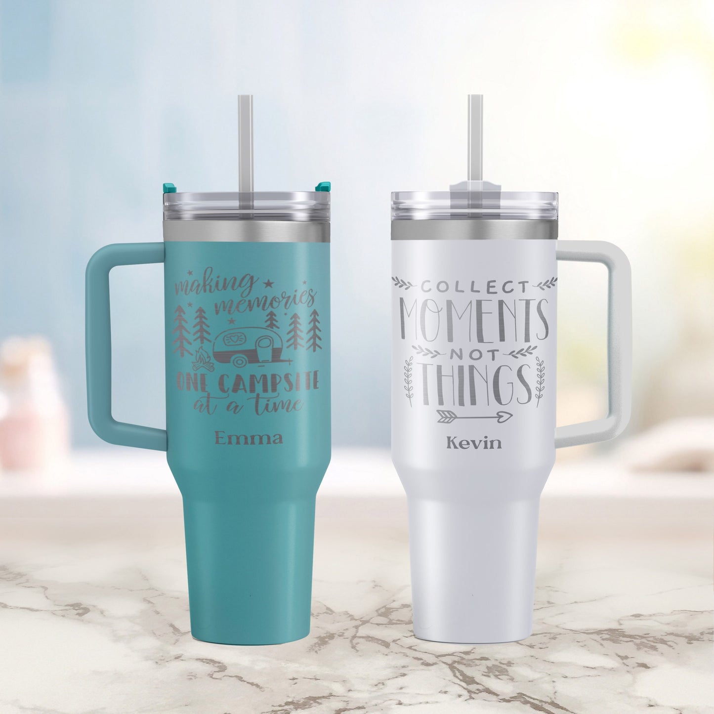 Personalized 40oz Tumbler, Travel Tumbler, Engraved Tumbler, Travel Mug, Personalized Gift, Personalized Vacation Tumbler, Camping Gifts