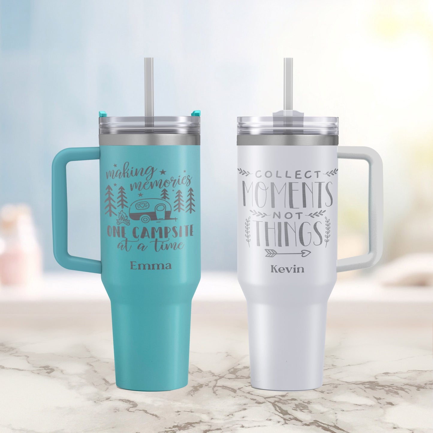 Personalized Vacation Tumbler, Engraved Tumbler, Custom Travel Mug, Personalized Gift, Summer Tumbler, Camping Gifts, Making Memories